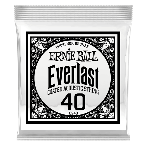 Ernie Ball .040 Everlast Coated Phosphor Bronze — akustiskās ģitāras atsevišķa stīga Ernie Ball .040 Everlast Coated Phosphor Bronze — akustiskās ģitāras atsevišķa stīga