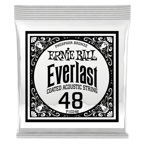 Ernie Ball .048 Everlast Coated Phosphor Bronze — akustiskās ģitāras atsevišķa stīga Ernie Ball .048 Everlast Coated Phosphor Bronze — akustiskās ģitāras atsevišķa stīga
