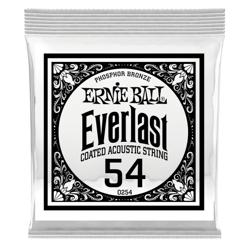 Ernie Ball .054 Everlast Coated Phosphor Bronze — akustiskās ģitāras atsevišķa stīga Ernie Ball .054 Everlast Coated Phosphor Bronze — akustiskās ģitāras atsevišķa stīga