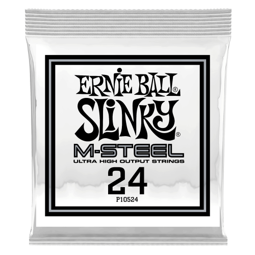 Ernie Ball .024 M-Steel Wound — elektriskās ģitāras atsevišķa stīga Ernie Ball .024 M-Steel Wound — elektriskās ģitāras atsevišķa stīga