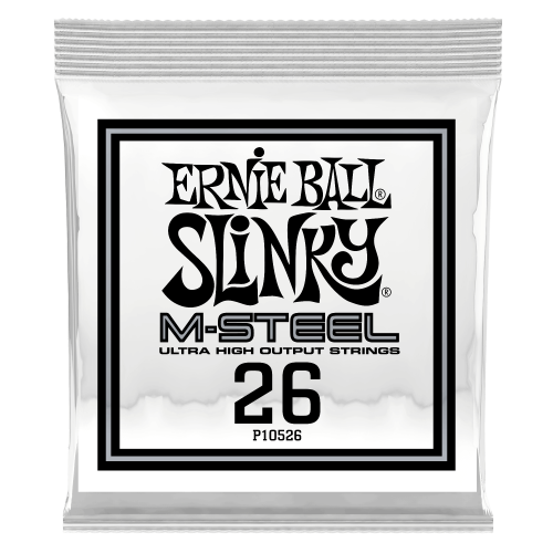Ernie Ball .026 M-Steel Wound — elektriskās ģitāras atsevišķa stīga Ernie Ball .026 M-Steel Wound — elektriskās ģitāras atsevišķa stīga