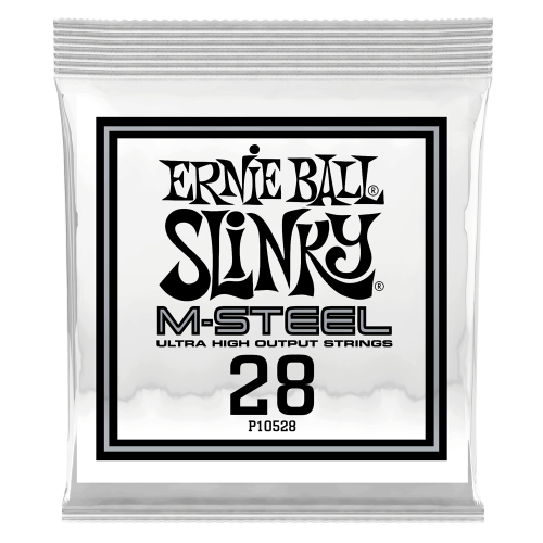 Ernie Ball .028 M-Steel Wound — elektriskās ģitāras atsevišķa stīga Ernie Ball .028 M-Steel Wound — elektriskās ģitāras atsevišķa stīga