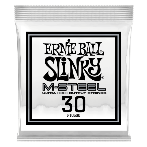 Ernie Ball .030 M-Steel Wound — elektriskās ģitāras atsevišķa stīga Ernie Ball .030 M-Steel Wound — elektriskās ģitāras atsevišķa stīga