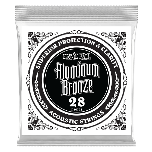 Ernie Ball .028 Aluminum Bronze Wound — akustiskās ģitāras atsevišķa stīga Ernie Ball .028 Aluminum Bronze Wound — akustiskās ģitāras atsevišķa stīga