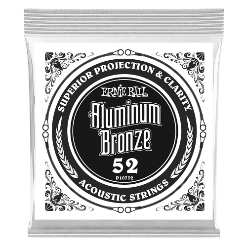 Ernie Ball .052 Aluminum Bronze Wound — akustiskās ģitāras atsevišķa stīga Ernie Ball .052 Aluminum Bronze Wound — akustiskās ģitāras atsevišķa stīga