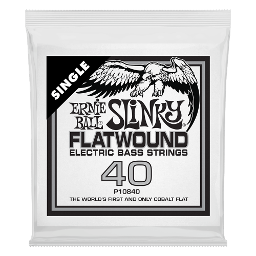 Ernie Ball .040 Slinky Flatwound — basģitāras atsevišķa stīga Ernie Ball .040 Slinky Flatwound — basģitāras atsevišķa stīga