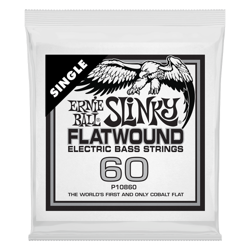 Ernie Ball .060 Slinky Flatwound — basģitāras atsevišķa stīga