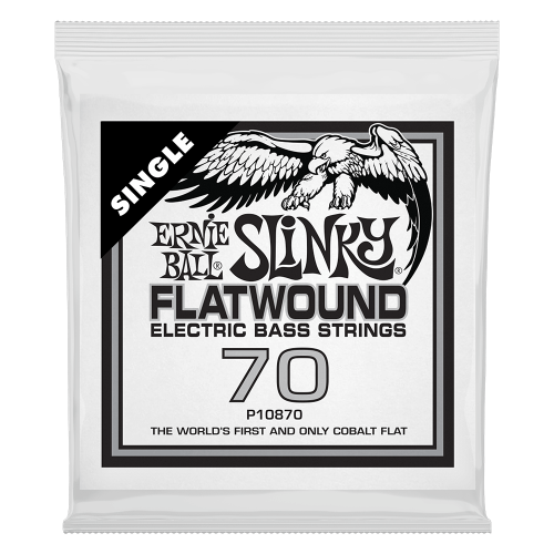 Ernie Ball .070 Slinky Flatwound — basģitāras atsevišķa stīga