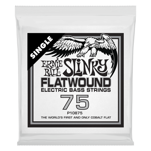 Ernie Ball .075 Slinky Flatwound — basģitāras atsevišķa stīga Ernie Ball .075 Slinky Flatwound — basģitāras atsevišķa stīga