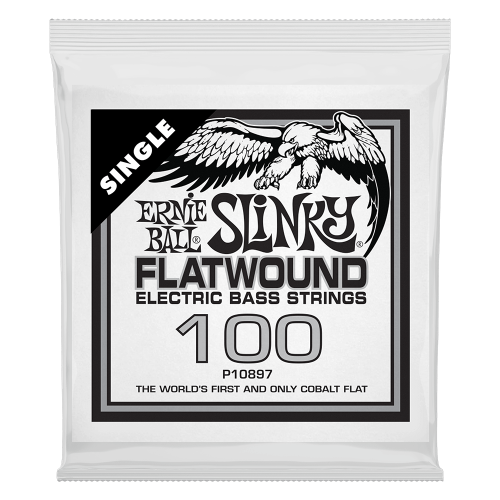 Ernie Ball .100 Slinky Flatwound — basģitāras atsevišķa stīga