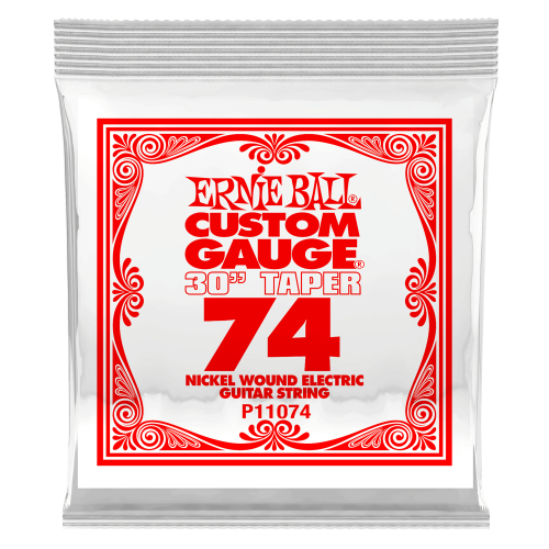 Ernie Ball .074 Extra Long Nickel Wound 3 paku iepakojums — elektriskās ģitāras atsevišķa stīga