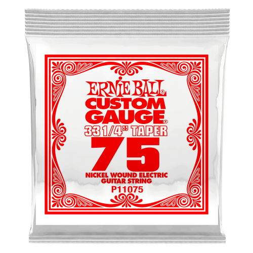 Ernie Ball .075 Extra Long Nickel Wound 3 paku iepakojums — elektriskās ģitāras atsevišķa stīga