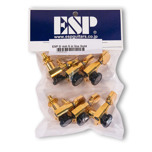 ESP Gotoh Magnum Lock 6L In Line Gold stīgu spriegotāji ESP Gotoh Magnum Lock 6L In Line Gold stīgu spriegotāji