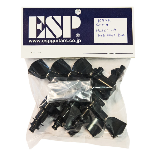 ESP Gotoh Magnum Lock Trad 3+3 Black stīgu spriegotāji ESP Gotoh Magnum Lock Trad 3+3 Black stīgu spriegotāji