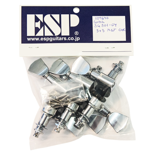 ESP Gotoh Magnum Lock Trad 3+3 Chrome stīgu spriegotāji ESP Gotoh Magnum Lock Trad 3+3 Chrome stīgu spriegotāji