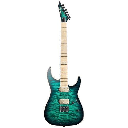 ESP E-II M-II NT Hipshot Black Turquoise Burst elektriskā ģitāra