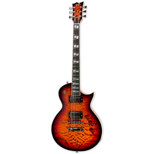 ESP USA Eclipse QM Tiger Eye Sunburst SD elektriskā ģitāra ESP USA Eclipse QM Tiger Eye Sunburst SD elektriskā ģitāra