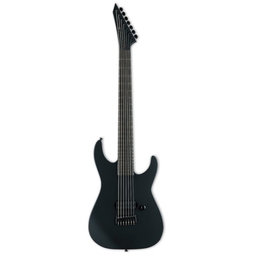 ESP LTD M-7HT Baritone Black Metal Black Satin 7 stīgu elektriskā ģitāra