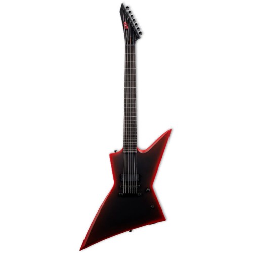 ESP LTD EXL-7 Baritone Black Metal II Black Red Burst Satin elektriskā ģitāra