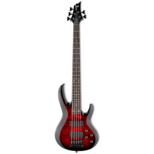 ESP LTD B-205DX Red Burst 5 stīgu elektriskā basģitāra ESP LTD B-205DX Red Burst 5 stīgu elektriskā basģitāra