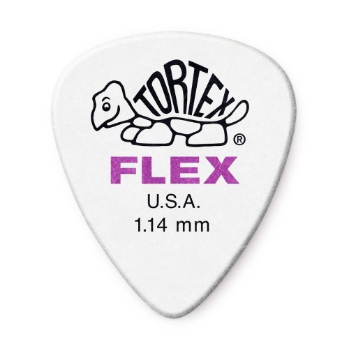 Jim Dunlop 428P114 Tortex Flex Standard White Guitar Picks 1.14Mm (12-Pack) — mediatoru komplekts Jim Dunlop 428P114 Tortex Flex Standard White Guitar Picks 1.14Mm (12-Pack) — mediatoru komplekts