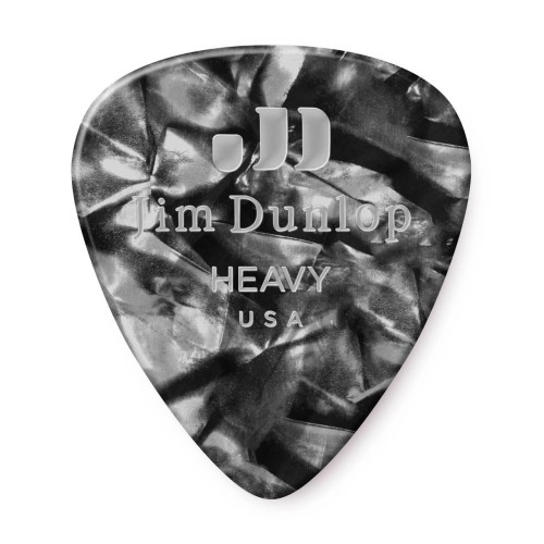 Jim Dunlop 483P02HV Black Pearloid Celluloid Heavy Guitar Picks (12-Bag) — mediatoru komplekts Jim Dunlop 483P02HV Black Pearloid Celluloid Heavy Guitar Picks (12-Bag) — mediatoru komplekts