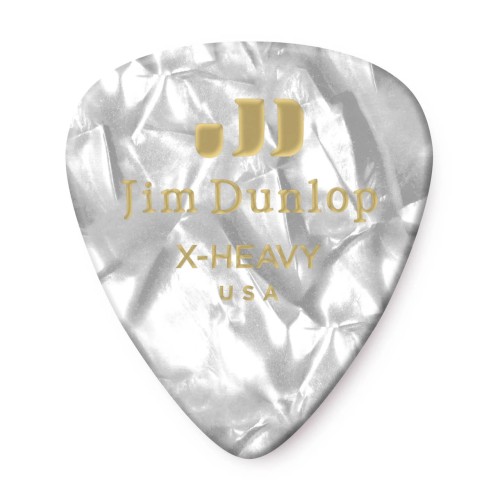 Jim Dunlop 483P04XH White Pearloid Celluloid Extra Heavy Guitar Picks (12-Bag) — mediatoru komplekts Jim Dunlop 483P04XH White Pearloid Celluloid Extra Heavy Guitar Picks (12-Bag) — mediatoru komplekts