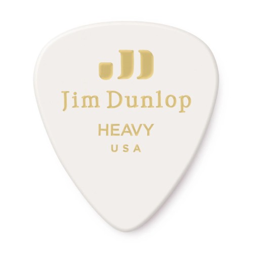 Jim Dunlop 483P01HV White Classic Celluloid Heavy Guitar Picks (12-Bag) — mediatoru komplekts Jim Dunlop 483P01HV White Classic Celluloid Heavy Guitar Picks (12-Bag) — mediatoru komplekts