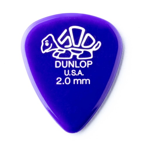 Jim Dunlop 41P200 Delrin 500 Purple Guitar Picks 2.0Mm (12-Bag) — mediatoru komplekts
