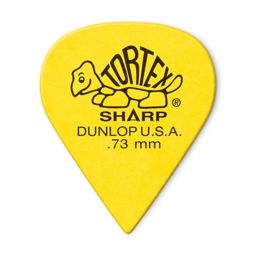 Jim Dunlop 412P073 Tortex Sharp Yellow Guitar Picks .73Mm (12-Pack) — mediatoru komplekts