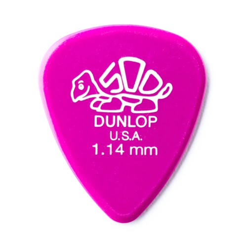 Jim Dunlop 41P114 Delrin 500 Magenta Guitar Picks 1.14Mm (12-Bag) — mediatoru komplekts