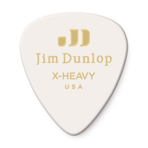 Jim Dunlop 483P01XH White Classic Celluloid Extra Heavy Guitar Picks (12-Bag) — mediatoru komplekts Jim Dunlop 483P01XH White Classic Celluloid Extra Heavy Guitar Picks (12-Bag) — mediatoru komplekts