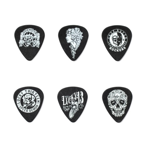 Jim Dunlop L13CP100 Lucky 13 Assorted Guitar Picks 1.0Mm (6-Pack) — mediatoru komplekts Jim Dunlop L13CP100 Lucky 13 Assorted Guitar Picks 1.0Mm (6-Pack) — mediatoru komplekts