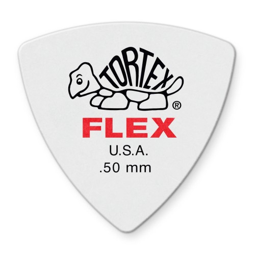 Jim Dunlop 456P050 Tortex Flex Triangle White Guitar Picks .50Mm (6-Pack) — mediatoru komplekts Jim Dunlop 456P050 Tortex Flex Triangle White Guitar Picks .50Mm (6-Pack) — mediatoru komplekts