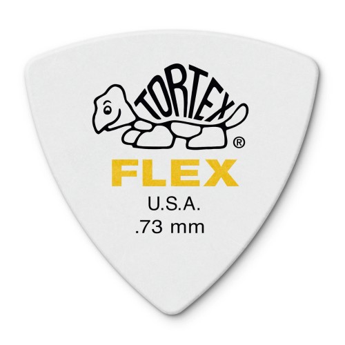 Jim Dunlop 456P073 Tortex Flex Triangle White Guitar Picks .73Mm (6-Pack) — mediatoru komplekts Jim Dunlop 456P073 Tortex Flex Triangle White Guitar Picks .73Mm (6-Pack) — mediatoru komplekts