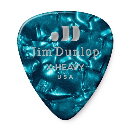 Jim Dunlop 483P11XH Turquoise Pearloid Celluloid Extra Heavy Guitar Picks (12-Bag) — mediatoru komplekts Jim Dunlop 483P11XH Turquoise Pearloid Celluloid Extra Heavy Guitar Picks (12-Bag) — mediatoru komplekts