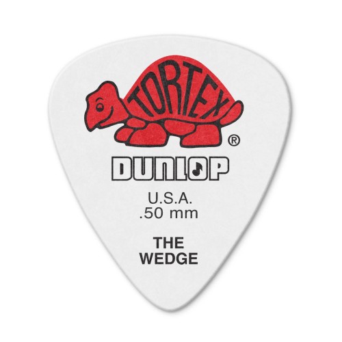 Jim Dunlop 424P050 Tortex Wedge White Guitar Picks .50Mm (12-Pack) — mediatoru komplekts Jim Dunlop 424P050 Tortex Wedge White Guitar Picks .50Mm (12-Pack) — mediatoru komplekts