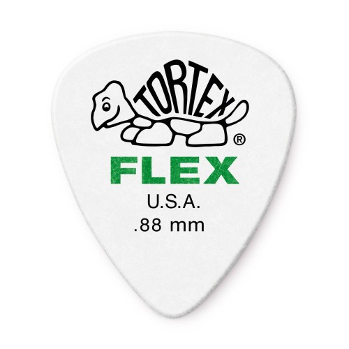 Jim Dunlop 428P088 Tortex Flex Standard White Guitar Picks .88Mm (12-Pack) — mediatoru komplekts Jim Dunlop 428P088 Tortex Flex Standard White Guitar Picks .88Mm (12-Pack) — mediatoru komplekts