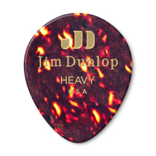 Jim Dunlop 485P05HV Shell Teardrop Shell Celluloid Heavy Guitar Picks (12-Bag) — mediatoru komplekts Jim Dunlop 485P05HV Shell Teardrop Shell Celluloid Heavy Guitar Picks (12-Bag) — mediatoru komplekts