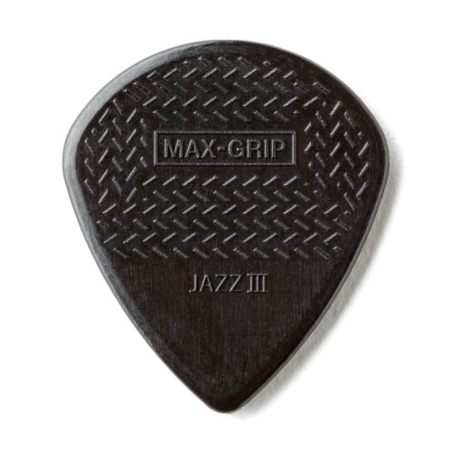 Jim Dunlop 471P3S MAX GRIP JAZZ 3 BLACK STIFFO GUITAR PICKS (6-PACK) (1.38 mm) — mediatoru komplekts Jim Dunlop 471P3S MAX GRIP JAZZ 3 BLACK STIFFO GUITAR PICKS (6-PACK) (1.38 mm) — mediatoru komplekts