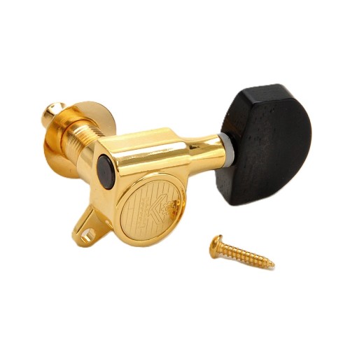 Kluson Modern Roundback Ebony 3+3 Gold stīgu spriegotāji Kluson Modern Roundback Ebony 3+3 Gold stīgu spriegotāji