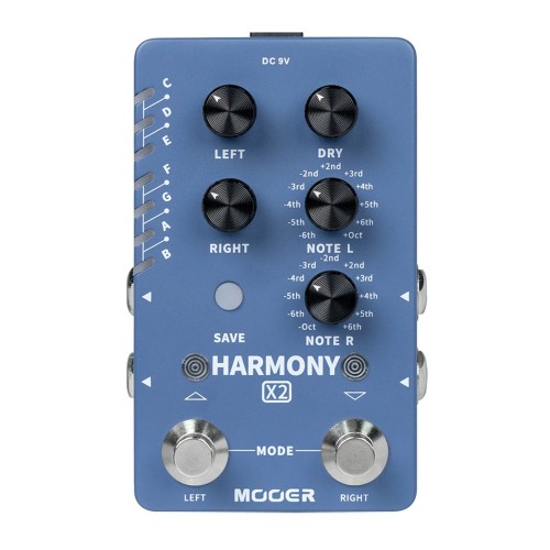 Mooer Harmony X2 - divu kanālu harmonijas efektu pedālis