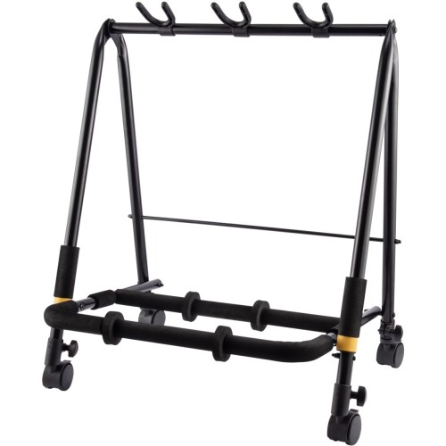 Hercules GS523B-PLUS — statīvs trim ģitārām ar riteņiem Hercules GS523B-PLUS — statīvs trim ģitārām ar riteņiem