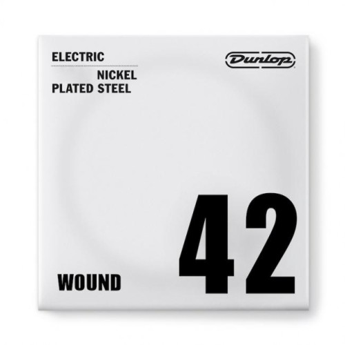 Jim Dunlop DEN42 Nickel Wound Electric Guitar Single A/E String .042 — elektriskās ģitāras atsevišķa stīga Jim Dunlop DEN42 Nickel Wound Electric Guitar Single A/E String .042 — elektriskās ģitāras atsevišķa stīga