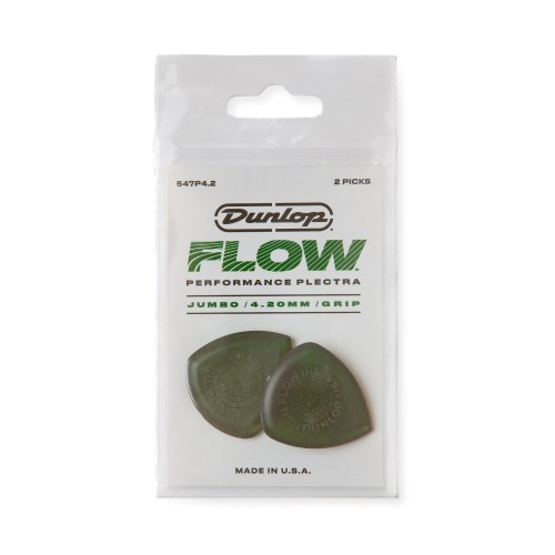 Jim Dunlop 547P420 FLOW JUMBO GRIP 420 GUITAR PICK (2-PACK) (4.2 mm) — mediatoru komplekts Jim Dunlop 547P420 FLOW JUMBO GRIP 420 GUITAR PICK (2-PACK) (4.2 mm) — mediatoru komplekts