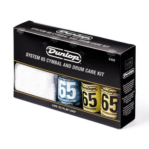 Jim Dunlop 6400EMUL 6400 Formula 65 Cymbal & Drum Care Kit — bungu/šķīvju kopšanas līdzeklis Jim Dunlop 6400EMUL 6400 Formula 65 Cymbal & Drum Care Kit — bungu/šķīvju kopšanas līdzeklis