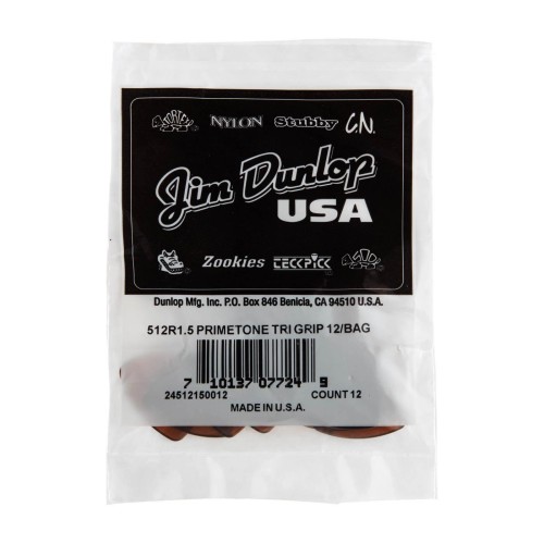 Jim Dunlop 512R150 Primetone Triangle Grip Guitar Picks 1,5Mm (12-Bag) — mediatoru komplekts Jim Dunlop 512R150 Primetone Triangle Grip Guitar Picks 1,5Mm (12-Bag) — mediatoru komplekts