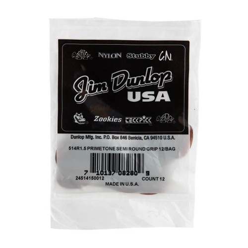 Jim Dunlop 514R150 Primetone Semi Round Guitar Picks 1.5Mm (12-Bag) — mediatoru komplekts Jim Dunlop 514R150 Primetone Semi Round Guitar Picks 1.5Mm (12-Bag) — mediatoru komplekts