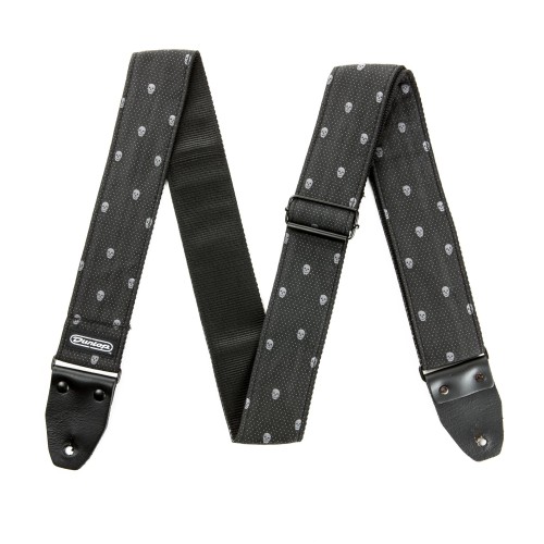 Jim Dunlop D6707 Designer Jacquard Grey Skull Guitar Strap — ģitāras siksna
