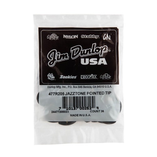 Jim Dunlop 477R205 JD JAZZTONES POINT TIP GUITAR PICKS (36-PACK) (2.08 mm) — mediatoru komplekts Jim Dunlop 477R205 JD JAZZTONES POINT TIP GUITAR PICKS (36-PACK) (2.08 mm) — mediatoru komplekts